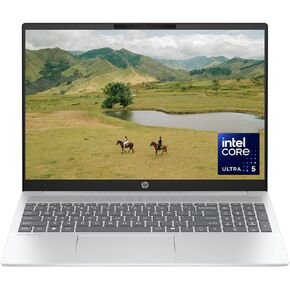HP OmniBook 5 16 inch AI PC, 2K Touchscreen Display, Intel Core Ultra 5 225U, 16 GB RAM, 512 GB SSD, Intel Graphics, Windows 11 Home, Glacier Silver, 16-af1700nr