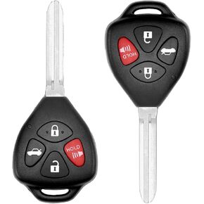 مفاتيح Cey FOB استبدال المفاتيح الإدخال البعيدة 4-BUTTER 315 ميجا هرتز متوافقة مع 2007-2011 Toyota Camry 2009-2010 Corolla FCC ID HYQ-12BBY (2PCS)