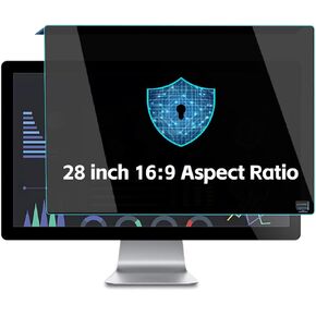 شاشة خصوصية 28 بوصة لجهاز الكمبيوتر ، 16: 9 شاشة عريضة شاشة مراقبة PC Privacy Panal ، واقي شاشة للضوء المضاد للضوء والتوهج ، وقابل للإزالة وسهل التثبيت