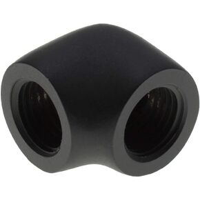 XSPC G1/4" Female to Female 90 Degree Elbow Fitting, Matte Black