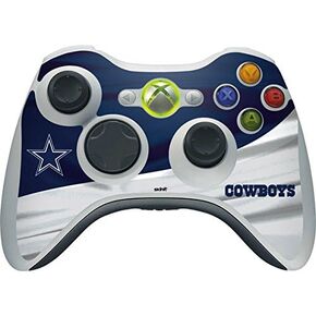Skinit Skinit Gaming Gaming Skiner مع وحدة التحكم اللاسلكية Xbox 360 - تصميم NFL Dallas Cowboys مرخص رسميًا