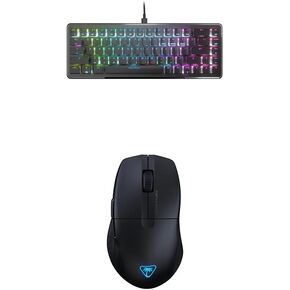 Turtle Beach PC Gaming Bundle: Vulcan II Mini Magnetic Mechanical LED Customizable Keyboard with Hall-Effect Switches + Pure Air Ultra-Lightweight RGB Dual Wireless Gaming Mouse (Black)