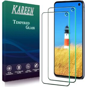 KAREEN 2 Pack Screen Protector Designed for Samsung Galaxy S10e Tempered Glass Film, 9H Hardness, Anti-Scratch, Bubble Free, Case Friendly