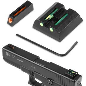 Fiber Optic Green Red Sights for Taurus G2,G2C,G2S,G3 w/o,TX22, PT111,PT140,709,740 TX22 No Tritium Sights Set (Green&Red)