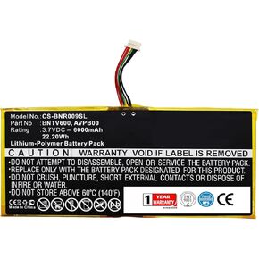 6000mAh XPS Replacement Battery for Barnes & Noble BNTV600 Nook HD+ Plus Nook HD+9 Ovation PN AVPB00 AVPB002-A110-01 BNTV600 GB-S02-308594-0100