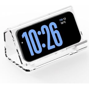 Charging Stand Compatible with MagSafe Charger - Acrylic Magsafe Dock for iPhone 14, 14 Pro, 15, 15 Pro, 16, 16 Pro, Clear Charger Holder, Designed for iOS Standby Mode [Charger Not Included]