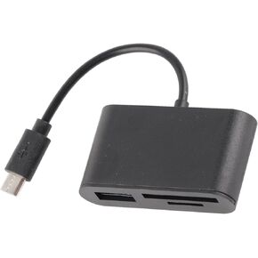 Keenso Micro USB Card Reader Portable Plug and Play for Devices, High Speed Transmission for Mobile Phone and Computer Universal, ABS Material