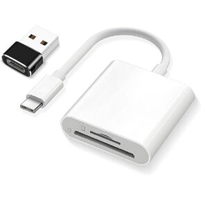 قارئ بطاقة SD لجهاز iPhone 15/16 ، محول بطاقة ذاكرة USB C إلى SD لجهاز iPad ، محول الكاميرا الرقمية iPhone ، يدعم بطاقة SD و TF لجهاز iPad ، والتوصيل والتشغيل لا يوجد تطبيق مطلوب