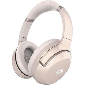 Bluetooth Headphones Over Ear Headphones Noise Cancelling with Mic, 80H Playtime and Stereo Surround Sound Wireless Bluetooth Headset for Home Office Cellphone PC, Rosegold