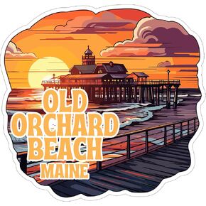 Old Ord Orchard Beach Maine Sticker 4 بوصة المحيطات الساحلية الساحلية ، شرس فينيل مقاوم للماء لأصحاب محمول زجاجة ماء من البهلوان - ملصقات جمالية طويلة الأمد للبالغين ID44990