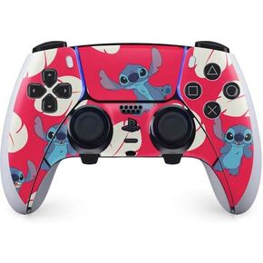 Skinit Decal Gaming Skin Compatible with PS5 DualSense Edge Pro Controller - Officially Licensed Disney Lilo and Stitch Stay Weird Design