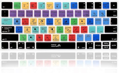 English PS Photoshop اختصارات لوحة المفاتيح Hotkey Cover Skin for Magic Wireless Keyboard MLA22LL/A (A1644،2015 تم إصدارها) (الإصدار الأمريكي) in Kuwait