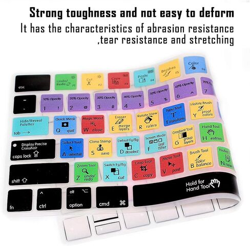 English PS Photoshop اختصارات لوحة المفاتيح Hotkey Cover Skin for Magic Wireless Keyboard MLA22LL/A (A1644،2015 تم إصدارها) (الإصدار الأمريكي) in Kuwait
