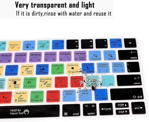 English PS Photoshop اختصارات لوحة المفاتيح Hotkey Cover Skin for Magic Wireless Keyboard MLA22LL/A (A1644،2015 تم إصدارها) (الإصدار الأمريكي) in Kuwait