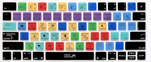 English PS Photoshop اختصارات لوحة المفاتيح Hotkey Cover Skin for Magic Wireless Keyboard MLA22LL/A (A1644،2015 تم إصدارها) (الإصدار الأمريكي) in Kuwait