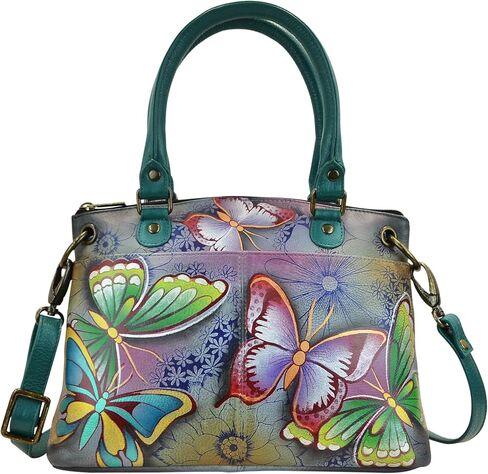 Anna by Anuschka Women's Hand-Painted Genuine Leather Small Satchel in Saudi Arabia