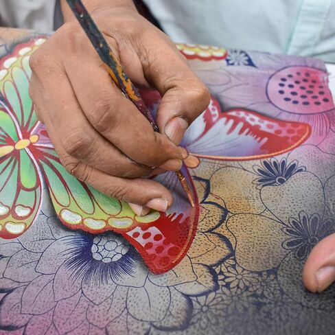 Anna by Anuschka Women's Hand-Painted Genuine Leather Small Satchel in Saudi Arabia