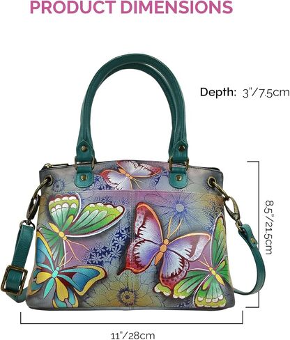 Anna by Anuschka Women's Hand-Painted Genuine Leather Small Satchel in Saudi Arabia