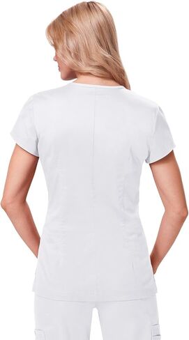 توب حريمي من KOI مطبوع عليه عبارة "Elastic 204 Mackenzie Scrub Top in Saudi Arabia