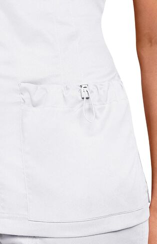 توب حريمي من KOI مطبوع عليه عبارة "Elastic 204 Mackenzie Scrub Top in Saudi Arabia