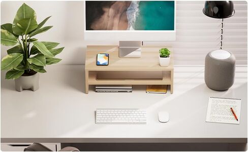 FITUEYES Computer Monitor Riser Stand Clamp Desktop Stand Workspace Organizer 2-Pack DT204202WB in Kuwait