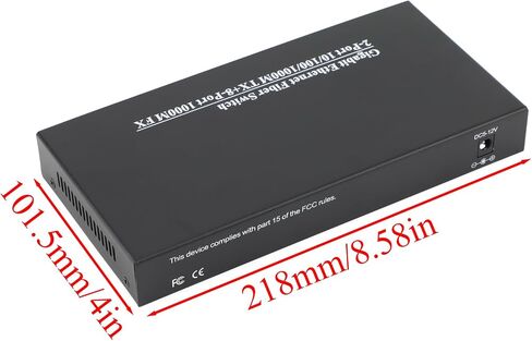 Gigabit SFP Media Converter - 8 SFP to 2 RJ45 Transceiver, 10/100/1000M Fiber Optic Switch with 3KM/20KM SC SFP Module (1PCS & 1*SC 3KM Kit) in Saudi Arabia