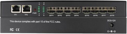 Gigabit SFP Media Converter - 8 SFP to 2 RJ45 Transceiver, 10/100/1000M Fiber Optic Switch with 3KM/20KM SC SFP Module (1PCS & 1*SC 3KM Kit) in Saudi Arabia