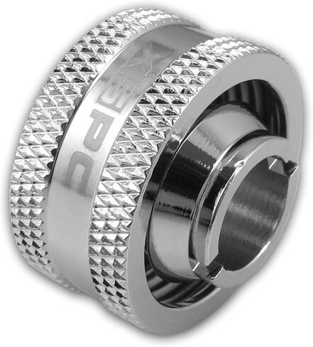 XSPC G1/4" to 7/16" ID, 5/8" OD Compression Fitting V2 for Soft Tubing, Chrome in Saudi Arabia