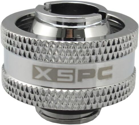 XSPC G1/4" to 7/16" ID, 5/8" OD Compression Fitting V2 for Soft Tubing, Chrome in Saudi Arabia