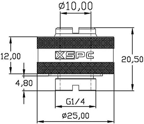 XSPC G1/4" to 7/16" ID, 5/8" OD Compression Fitting V2 for Soft Tubing, Chrome in Saudi Arabia