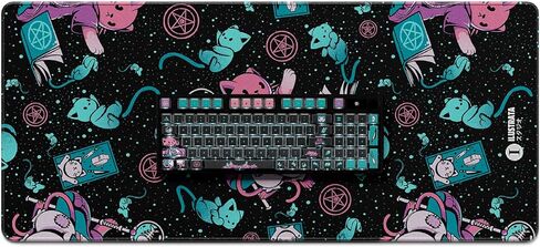 Nekomancer Keycap Set and XXL Mouse pad Kit - 120-Keys ASA PBT Shine-Through Keycap and 2XL 90x40cm 3mm Rubber Base Desk Mat in Saudi Arabia