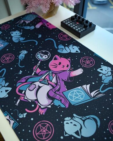 Nekomancer Keycap Set and XXL Mouse pad Kit - 120-Keys ASA PBT Shine-Through Keycap and 2XL 90x40cm 3mm Rubber Base Desk Mat in Saudi Arabia