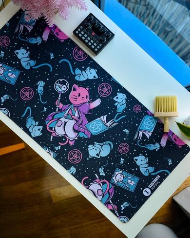 Nekomancer Keycap Set and XXL Mouse pad Kit - 120-Keys ASA PBT Shine-Through Keycap and 2XL 90x40cm 3mm Rubber Base Desk Mat in Saudi Arabia
