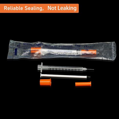 1/2ml/cc 29G Syringe 1/2" (12.7mm) needle, Disposable Individual Package Pack of 50 in Saudi Arabia