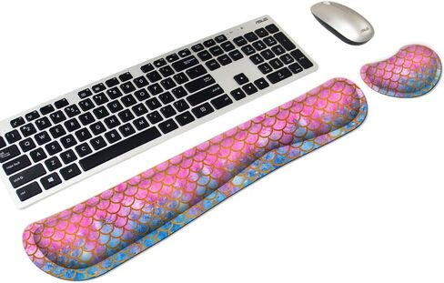 Keyboard & Mouse Wrist Rest Pad Set Memory Foam Ergonomic Hand Arm Support Set Relieve Pain and Fatigue,Anti-Slip Comfortable for Gaming,Office,Computer Laptop and Mac (Sunflower) in Saudi Arabia