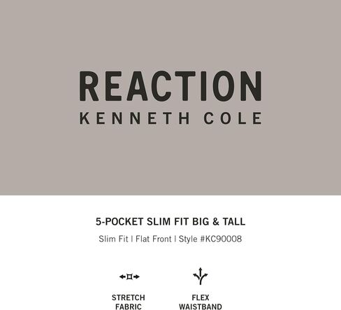 Kenneth Cole Reaction Men's Flex Waist Slim Fit 5 Pocket Casual Pant-Regular and Big and Tall in Saudi Arabia