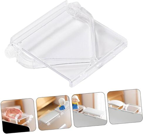 2PCS TV Monitor Top Holder Shelf Transparent Router Bracket لتصميم شاشة الكمبيوتر للتنظيم المنزلي والاستخدام المناسب in Saudi Arabia