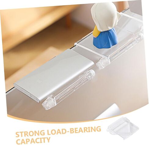2PCS TV Monitor Top Holder Shelf Transparent Router Bracket لتصميم شاشة الكمبيوتر للتنظيم المنزلي والاستخدام المناسب in Saudi Arabia