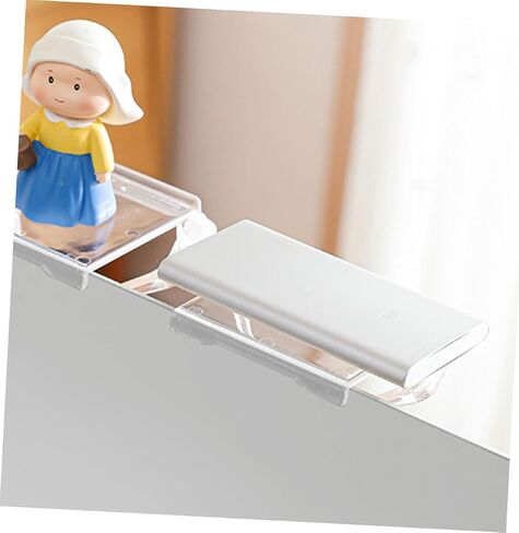 2PCS TV Monitor Top Holder Shelf Transparent Router Bracket لتصميم شاشة الكمبيوتر للتنظيم المنزلي والاستخدام المناسب in Saudi Arabia