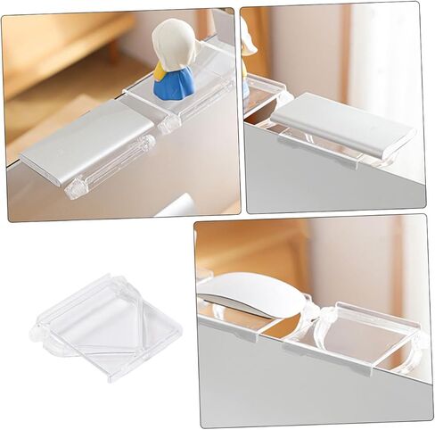 2PCS TV Monitor Top Holder Shelf Transparent Router Bracket لتصميم شاشة الكمبيوتر للتنظيم المنزلي والاستخدام المناسب in Saudi Arabia