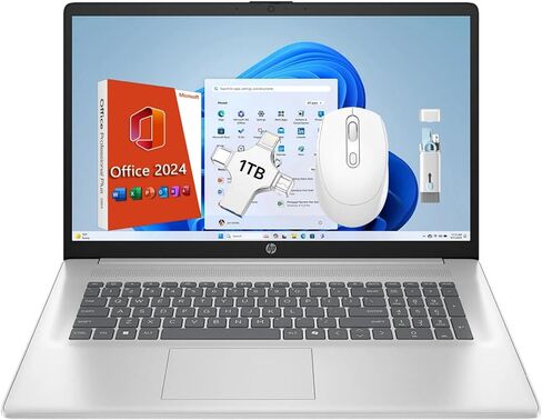 HP 17.3 inch Touchscreen Laptop, Microsoft Office Pro Lifetime, Intel 10-Core 7 150U(Up to 5.4GHz), 64 GB RAM, 4 TB SSD, 17 inch Touchscreen HD+, Long Battery Life, Fast Charge, Windows 11 Pro in Saudi Arabia