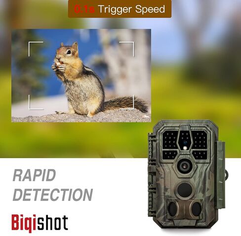 S24 Trail Camera,Game Cameras with Night Vision Motion Activated Waterproof IP66 2.4" LCD 0.1s Trigger for Wildlife,Hunting Cams for Outdoors,No Glow Infrared Leds Trail Cam for Wildlife Monitoring. in Saudi Arabia