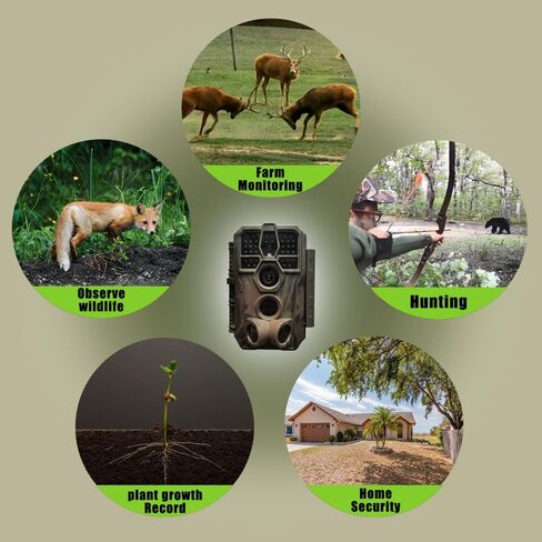 S24 Trail Camera,Game Cameras with Night Vision Motion Activated Waterproof IP66 2.4" LCD 0.1s Trigger for Wildlife,Hunting Cams for Outdoors,No Glow Infrared Leds Trail Cam for Wildlife Monitoring. in Saudi Arabia