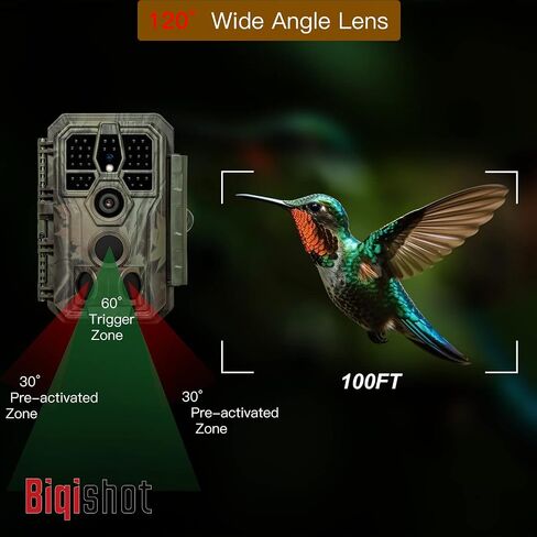 S24 Trail Camera,Game Cameras with Night Vision Motion Activated Waterproof IP66 2.4" LCD 0.1s Trigger for Wildlife,Hunting Cams for Outdoors,No Glow Infrared Leds Trail Cam for Wildlife Monitoring. in Saudi Arabia