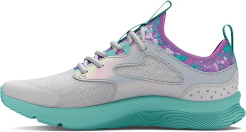 Under Armour Girls Pre School Infinity 2.0 Print Alternate Closure Running Shoe, (102) Halo Gray/Provence Purple/Radial Turquoise, 12 Little Kid in Saudi Arabia