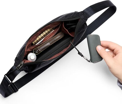 حقيبة Bellroy Laneway Crescent (حقيبة Crossbody Mini كل يوم مع الكثير من الجيوب والحزام قابل للتعديل) - الحبر in Kuwait