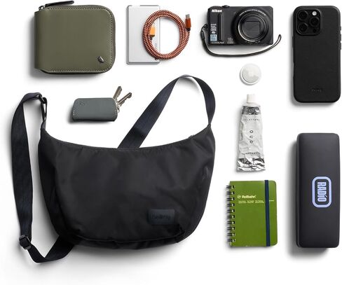 حقيبة Bellroy Laneway Crescent (حقيبة Crossbody Mini كل يوم مع الكثير من الجيوب والحزام قابل للتعديل) - الحبر in Kuwait