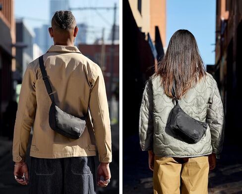 حقيبة Bellroy Laneway Crescent (حقيبة Crossbody Mini كل يوم مع الكثير من الجيوب والحزام قابل للتعديل) - الحبر in Kuwait