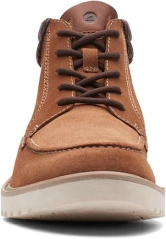 Clarks Men's Barnes Mid Oxford Boot, Black Suede, 8 in Saudi Arabia