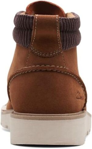 Clarks Men's Barnes Mid Oxford Boot, Black Suede, 8 in Saudi Arabia
